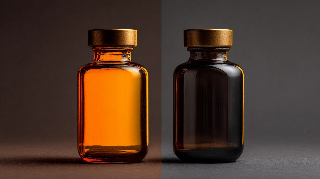 Phenylpiracetam hydrazide vs phenylpiracetam: two amber vials comparison by Nootropix