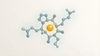 hilized GHK-Cu (Copper Tripeptide-1) vial beside a simple scientific illustration of the GHK tripeptide chelating a copper ion, on a clean white background