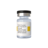 Vial labeled TB-500 with black cap on a white background