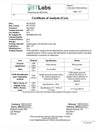 Nootropix BPC-157 500mcg capsules certificate of analysis document showing purity and potency test results