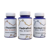 Nootropix NZ40 Limitless Stack bundle featuring three blue bottles of L-Theanine, Fladrafinil, and Phenibut F.A.A.