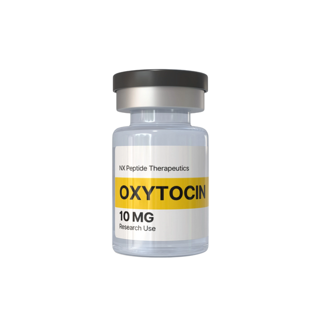 Nootropix 10mg Oxytocin peptide vial for laboratory research with clear glass and black cap